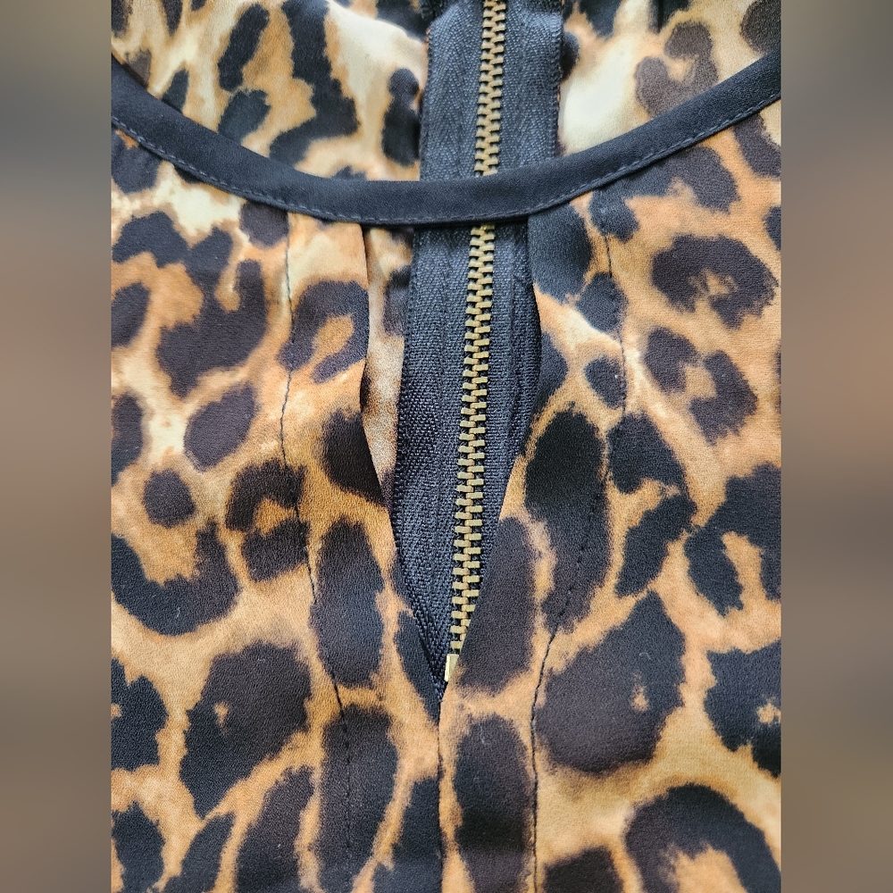 Express Leopard Print Zipper Back Sleeveless Loos… - image 4